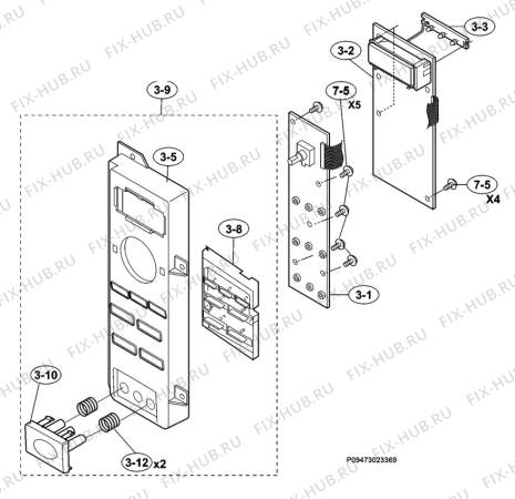 Взрыв-схема микроволновой печи Aeg Electrolux MCD2661E-B - Схема узла Section 2