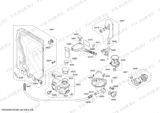 Схема №5 SMI63N65EU SuperSilence с изображением Передняя панель для электропосудомоечной машины Bosch 00790872