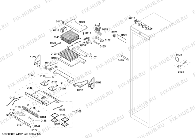 Схема №4 RF461200 с изображением Льдогенератор для холодильника Bosch 00684899