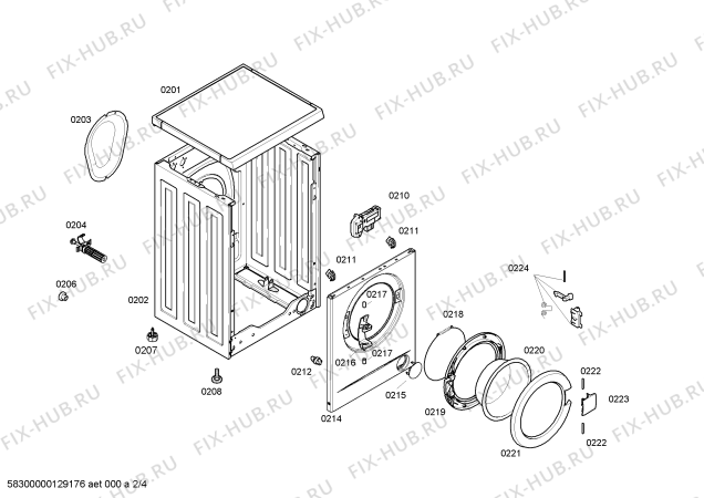 Схема №4 CWF14A11 с изображением Панель управления для стиралки Bosch 00660980