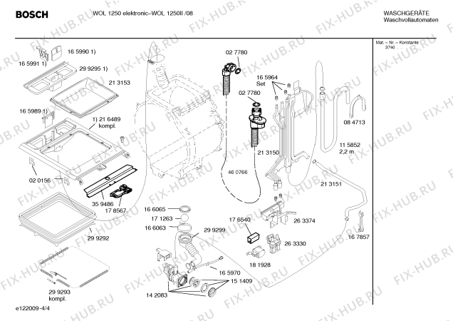 Схема №4 WOL1250II WOL1250 electronic с изображением Инструкция по эксплуатации для стиралки Bosch 00526943