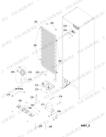 Схема №3 WTH 5244 NFX AQUA с изображением Держатель для холодильной камеры Whirlpool 482000093451