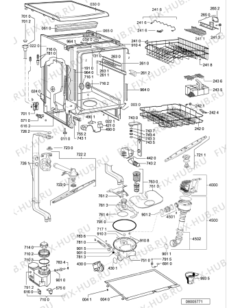 Схема №2 ADP 4600 AL с изображением Модуль (плата) управления для посудомоечной машины Whirlpool 481221838566