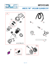 Схема №1 VACUUM CLEANER  BAGGLES CYCLONIC COMPACT (ERP VERSION) с изображением Гидрошланг для пылесоса ARIETE AT5186028610