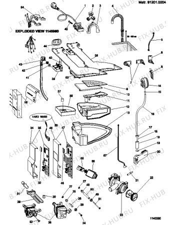Взрыв-схема стиральной машины Ariston AVXL140EU (F045842) - Схема узла