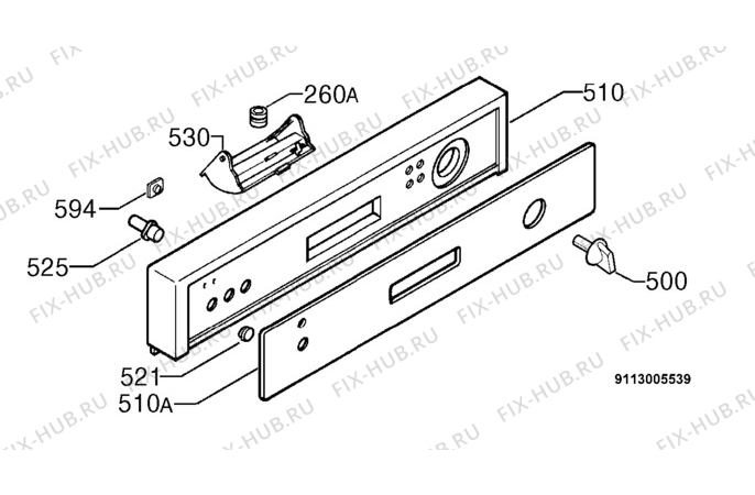 Взрыв-схема посудомоечной машины Zanussi ZDI6041X - Схема узла Command panel 037