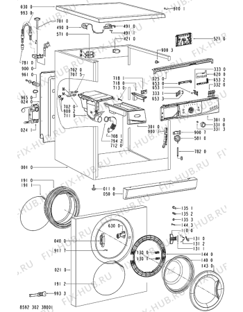 Схема №1 AWO/D 4012 с изображением Декоративная панель для стиральной машины Whirlpool 481245216888