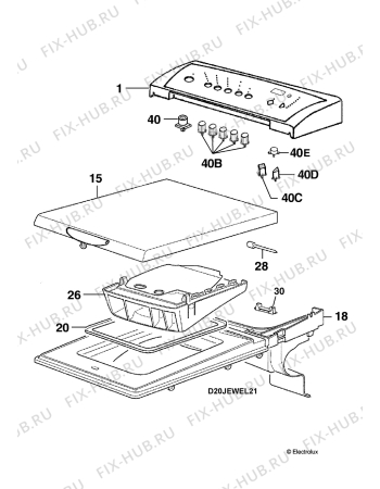 Взрыв-схема стиральной машины Zanussi ZWT5105 - Схема узла Command panel 037