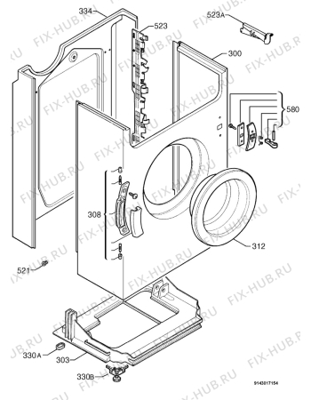 Взрыв-схема стиральной машины Electrolux EWS900S - Схема узла Housing 001