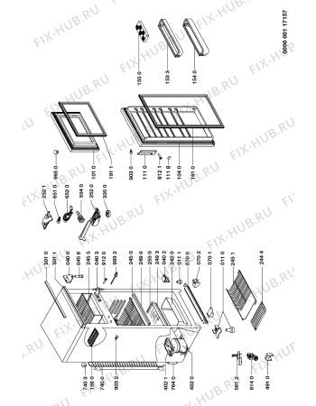 Схема №1 KVC 2850/0 с изображением Дверца для холодильной камеры Whirlpool 481944268886