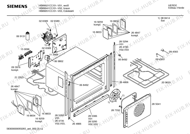 Схема №6 HB89021CC с изображением Инструкция по эксплуатации для электропечи Siemens 00522736