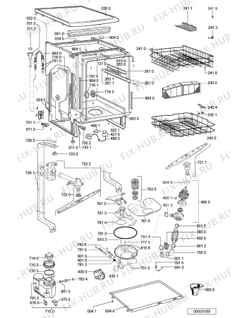 Схема №1 ADP 4425 WH с изображением Панель для посудомойки Whirlpool 481245373001