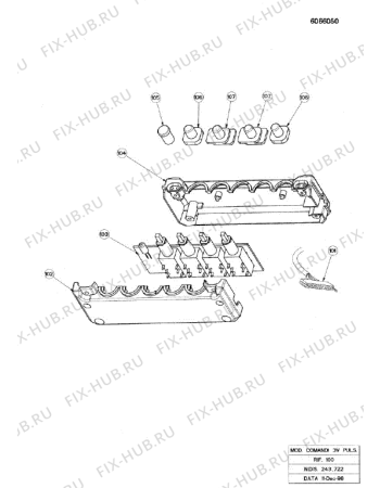 Взрыв-схема вытяжки Ariston XH90F (F026820) - Схема узла