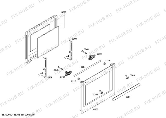 Взрыв-схема плиты (духовки) Bosch HBA21B421E Horno.BO.2d.B4.ME_Ti_Stop.pt_bsc.blanco - Схема узла 02