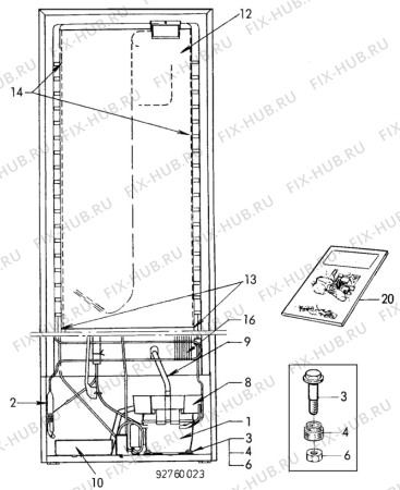 Взрыв-схема холодильника Electrolux RP1446SLG - Схема узла C10 Cold, users manual