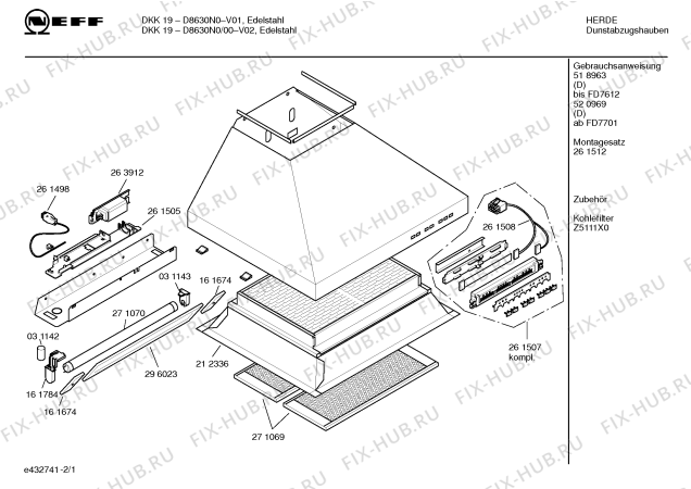 Схема №2 D8930N0 DKK 39 с изображением Инструкция по эксплуатации для вентиляции Bosch 00518963