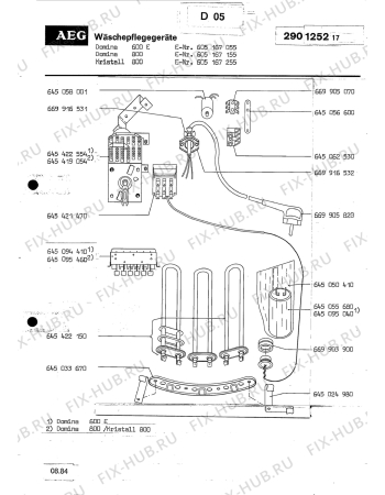 Взрыв-схема посудомоечной машины Aeg LAVDOMINA 800 - Схема узла Section7