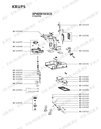 Схема №4 XP405030/3C0 с изображением Криостат для кофеварки (кофемашины) Krups MS-620472