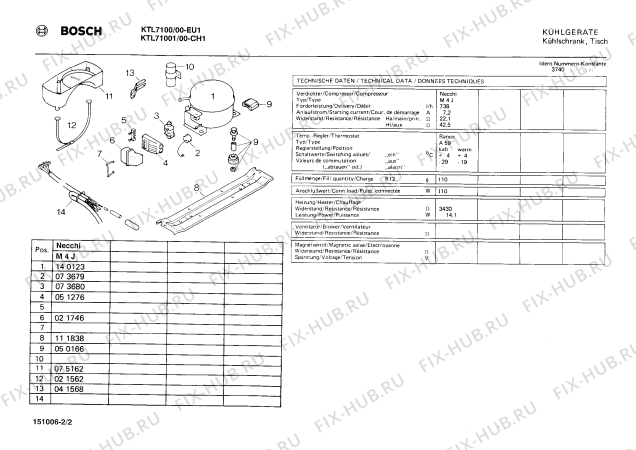 Взрыв-схема холодильника Bosch KTL7100 - Схема узла 02