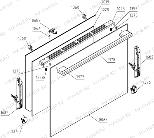 Взрыв-схема плиты (духовки) Gorenje KS7615W(732807, FM6A4A-FPADH) - Схема узла 05