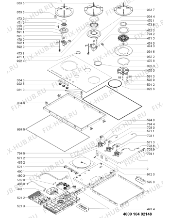 Схема №1 AKT 352/IX с изображением Подрешетка для духового шкафа Whirlpool 480121103047