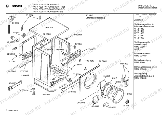 Взрыв-схема стиральной машины Bosch WFK7030DC WFK6030 - Схема узла 02