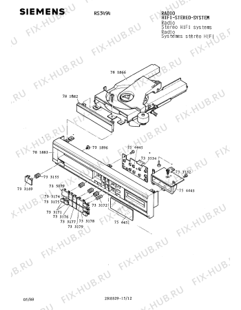 Схема №10 RS3494 с изображением Сервисная инструкция для телевизора Siemens 00535243