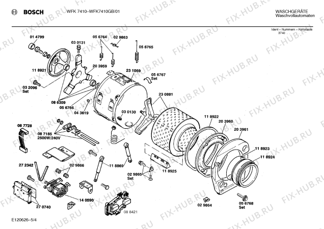 Схема №5 WFK6010GB WFK6010 с изображением Модуль управления мотором для стиралки Bosch 00270740
