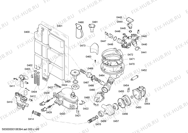 Схема №5 SF2HNH5 Art:883 927 с изображением Кнопка для посудомоечной машины Bosch 00427472