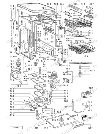 Схема №2 GSF ALPINE с изображением Модуль (плата) управления для посудомоечной машины Whirlpool 481221478543