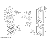 Схема №3 KGN36S50 с изображением Дверь морозильной камеры для холодильника Bosch 00680869