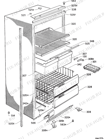 Взрыв-схема холодильника Seppelfricke KIZ180/8 - Схема узла Housing 001