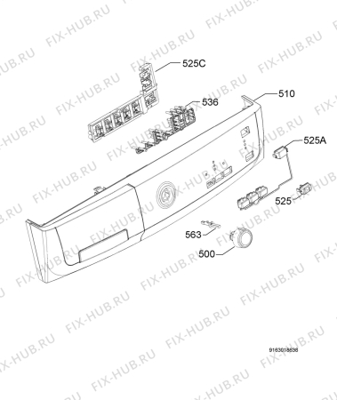 Взрыв-схема сушильной машины Electrolux EDC47130W - Схема узла Command panel 037