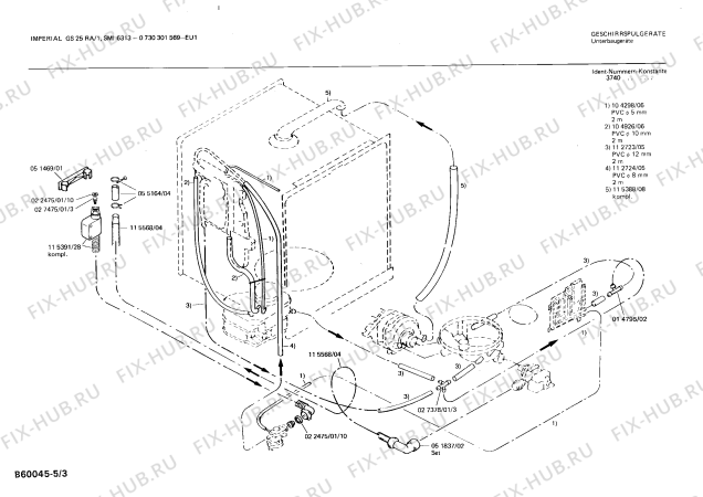 Схема №4 0730301569 GS25RA/1 с изображением Панель для моечной машины Bosch 00055981