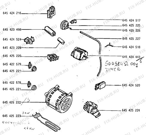 Взрыв-схема комплектующей Aeg LAV801I - Схема узла Section 4