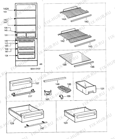 Взрыв-схема холодильника Electrolux AR3119B - Схема узла C10 Interior