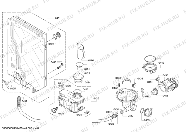 Схема №5 SMS50E58EU с изображением Передняя панель для посудомоечной машины Bosch 00677620