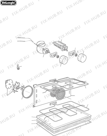 Взрыв-схема плиты (духовки) Delonghi Australia DEF909GW - Схема узла 5