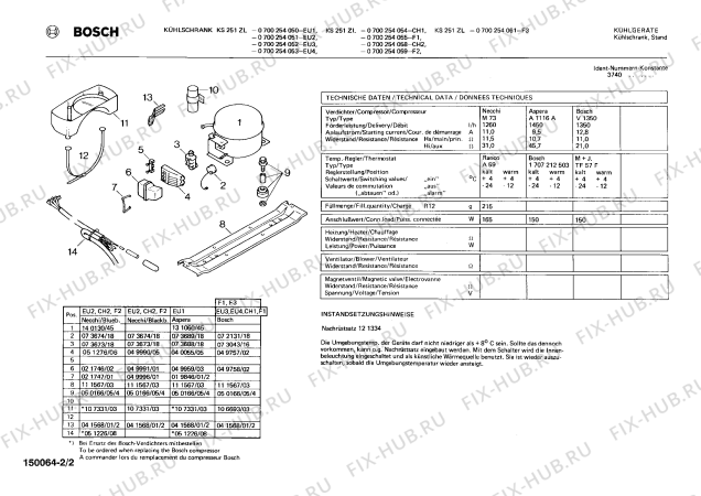 Взрыв-схема холодильника Bosch 0700254058 KS251ZL - Схема узла 02