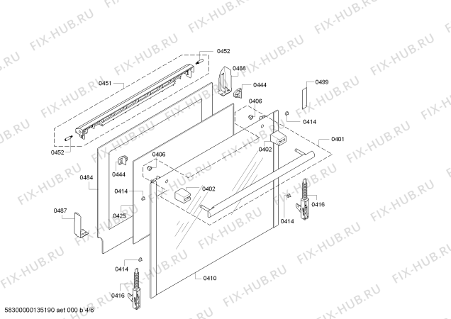 Схема №3 HE33AU440 с изображением Панель управления для плиты (духовки) Siemens 00672286