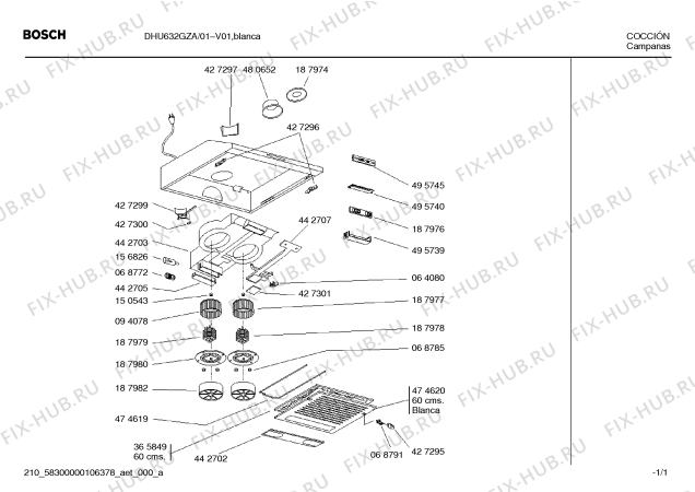 Схема №1 DHU636GZA с изображением Клапан для вентиляции Bosch 00427299