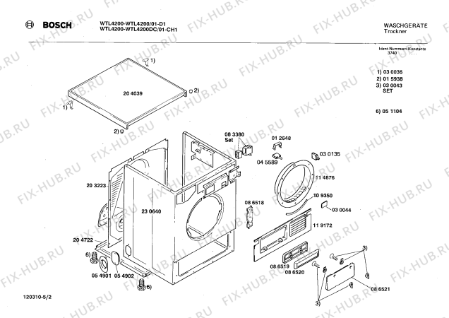 Схема №4 TL4200 FUST NOVAMATIC с изображением Панель для электросушки Bosch 00119171