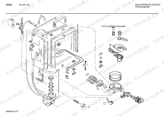Взрыв-схема посудомоечной машины Atag SMIATC6 VA 225 JAL - Схема узла 02