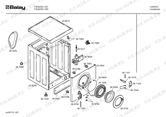 Схема №3 T3542 с изображением Панель для стиралки Bosch 00209390