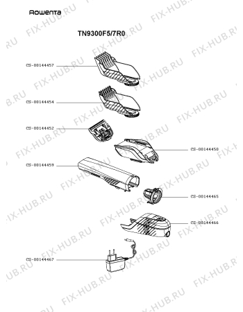 Схема №1 TN9300F5/7R0 с изображением Спецфильтр для электрофена Rowenta CS-00144465