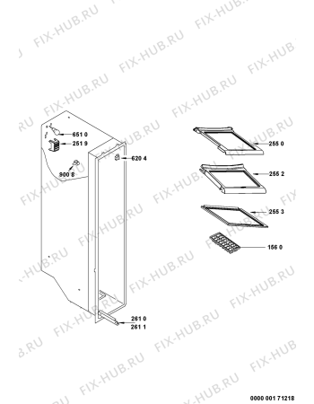 Взрыв-схема холодильника Whirlpool WSE5510 S - Схема узла
