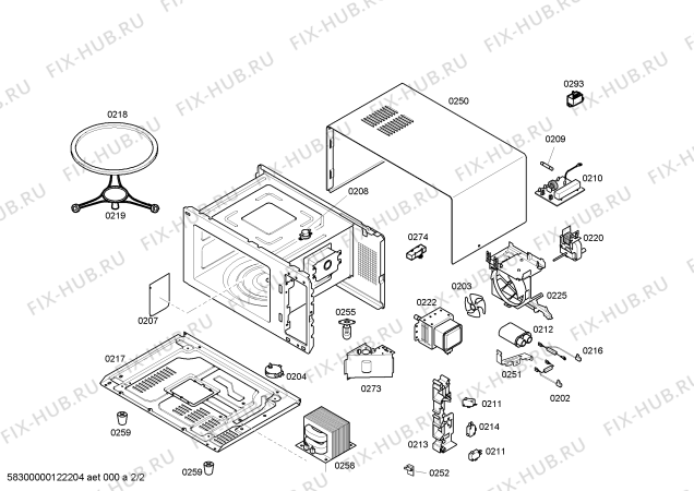 Схема №2 3WM1926 с изображением Панель управления для микроволновки Bosch 00663709