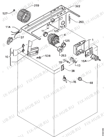 Взрыв-схема стиральной машины Zanussi TD520E - Схема узла Electrical equipment 268