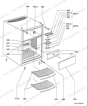 Взрыв-схема холодильника Dometic RH300LDE - Схема узла Housing 001