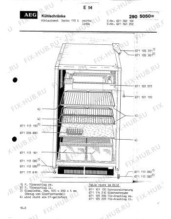 Взрыв-схема холодильника Aeg SANTO 170 U - Схема узла Section1